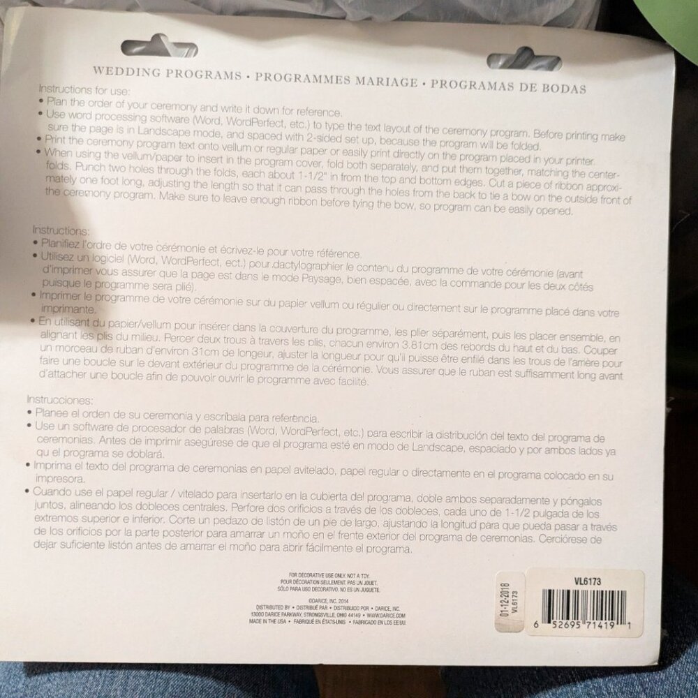 Printable wedding programs - Picture 3 of 3